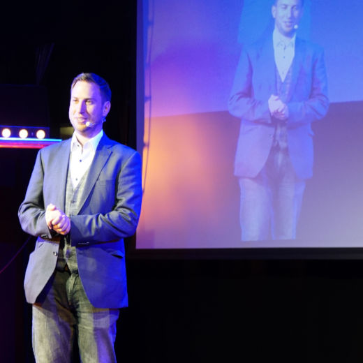 Marcel Wunder bei einer Moderation